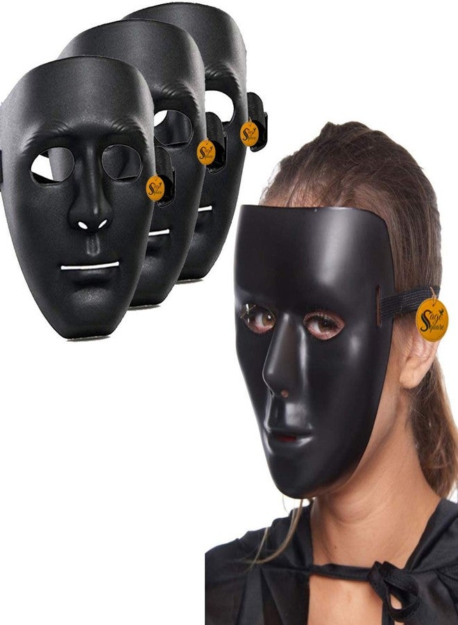 سايج سكوير قناع وجه من سلسلة "سيج سكوير ستونمان فينديتا" الكوميدية، إصدار خاص لكبار الشخصيات، زي تنكري لشخصية "في فور فينديتا" (أسود) (عبوة من 3 قطع) - Image 1